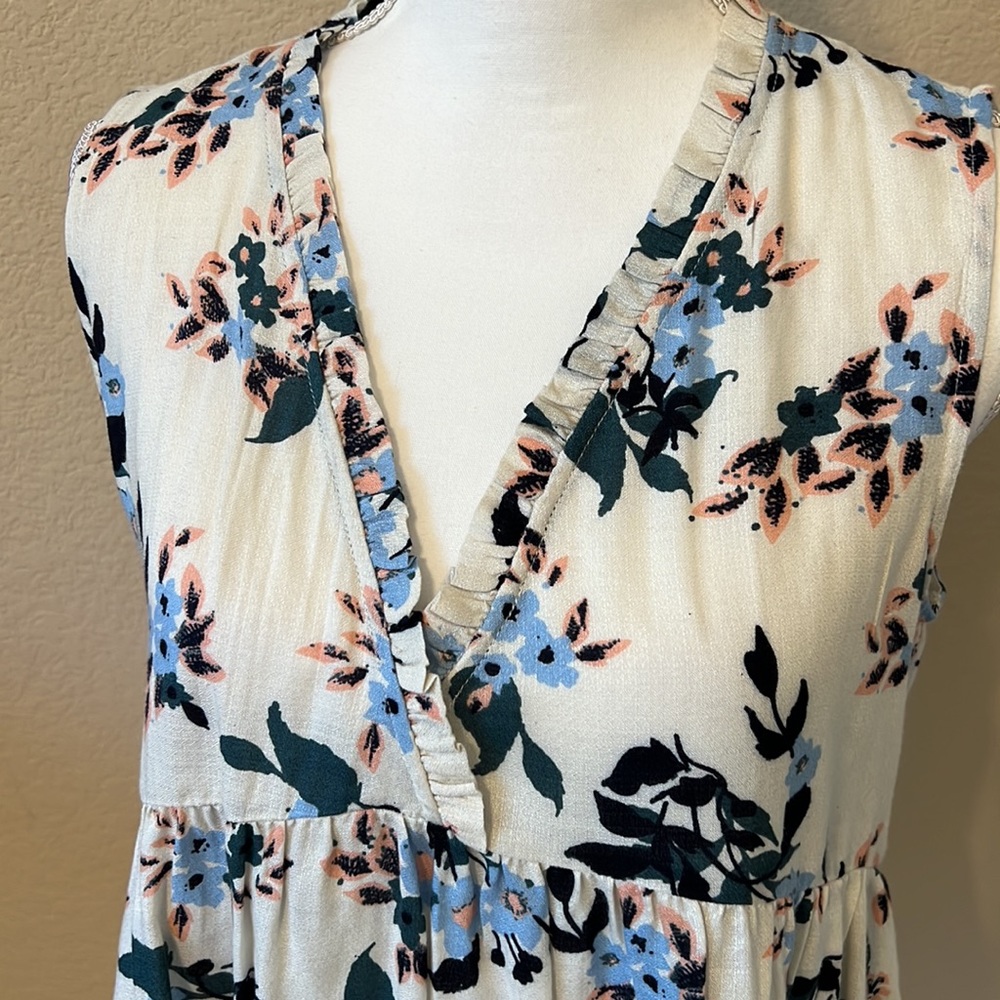 Lucky Brand Floral Baby Doll Blouse - Picture 2 of 12